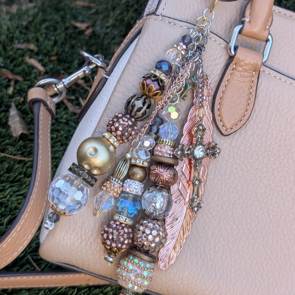 CHRISTIAN BIBLE FAITH handbag jewelry charm custom keychain purse bling MK, DB